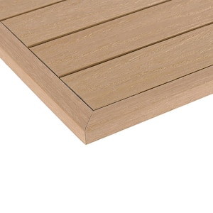 1/12 ft. x 1 ft. Quick Deck Composite Deck Tile Outside Corner Trim in Canadian Maple (2-Pieces/Box)