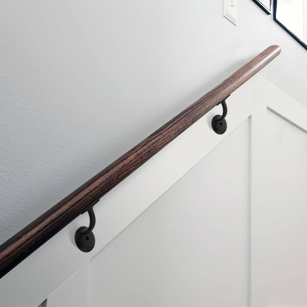 Matte Black Heavy-Duty Metal Handrail Bracket for Stairs