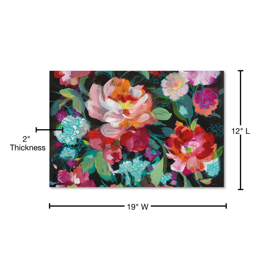 Bright Floral Medley Crop Contemporary Canvas Painting