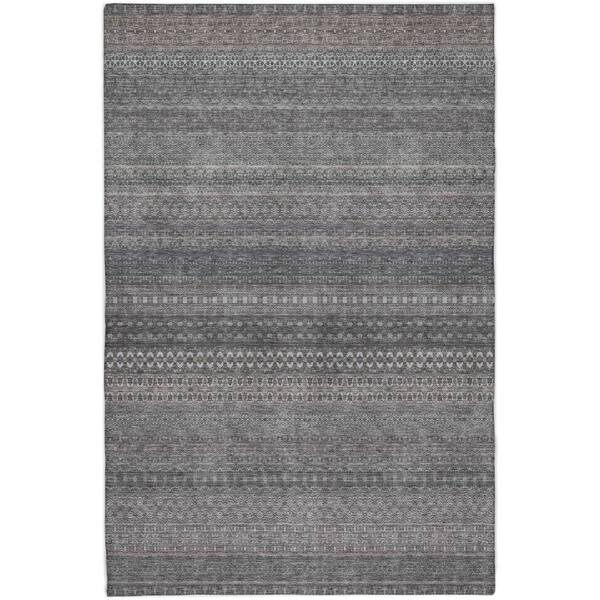 Dream Shag Premium Machine Washable Abstract ADS527 Gray 10 ft. x 14 ft. Area Rug