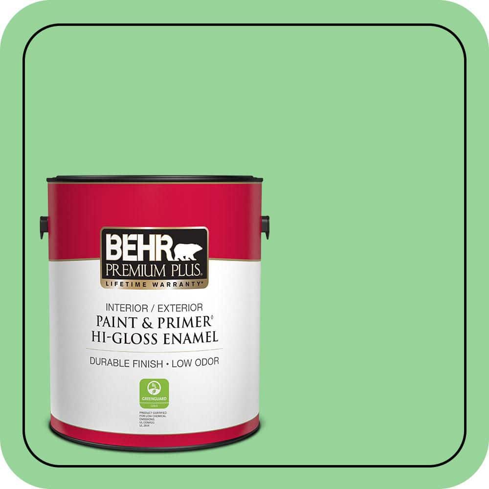 1 gal. #P390-4 Young Green Hi-Gloss Enamel Interior/Exterior Paint & Primer price history on PriceWatchPro