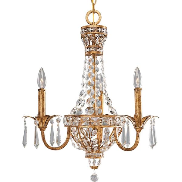 Progress Lighting Palais Collection 3-Light Imperial Gold Chandelier