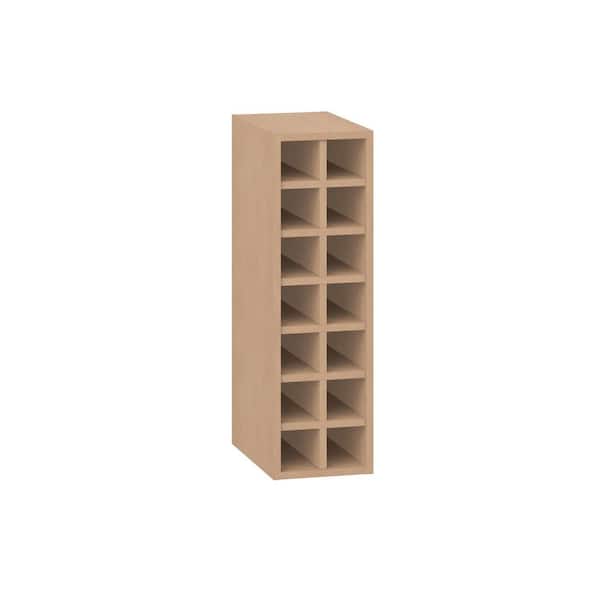 Lakewood 9 in. W x 14.8 in. D x 30 in. H Shaker Assembled Specialty Wall Wine Rack Kitchen Cabinet in Sugar Cookie