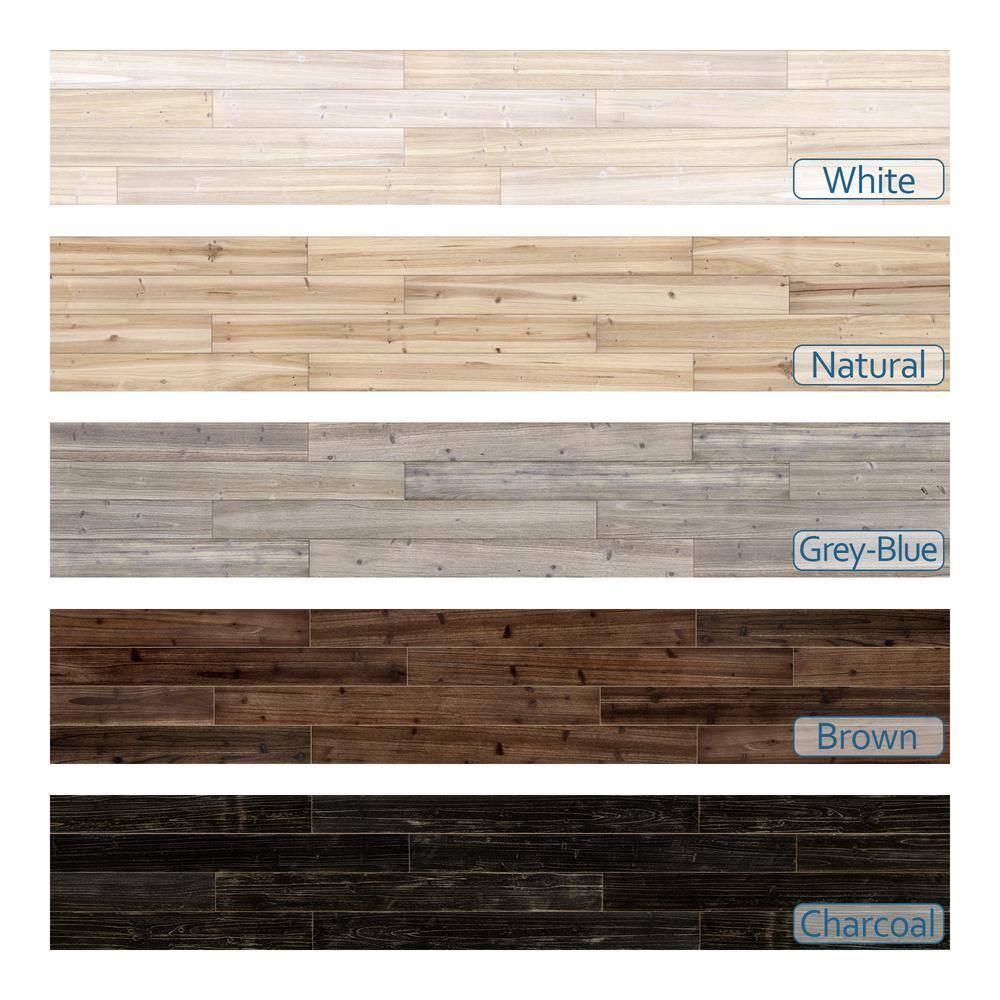 47.25" Mixed Light Solid Pine Barn Wood Wall Planks