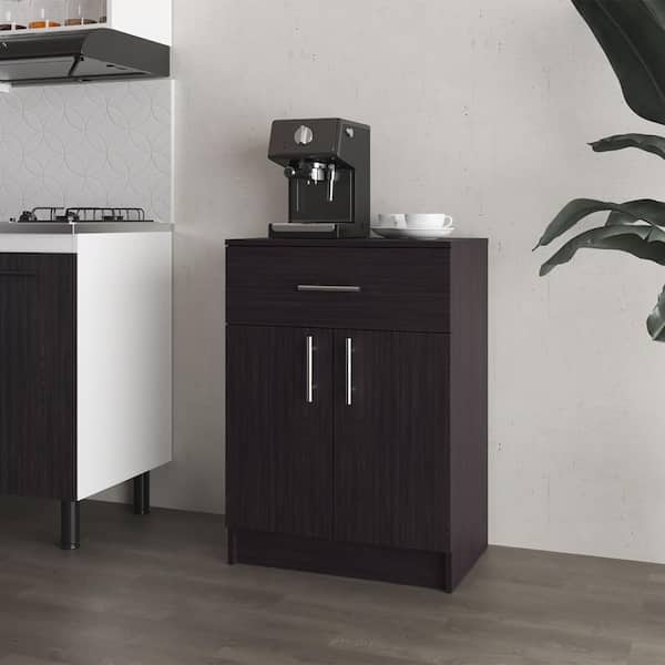 Cope kitchen Pantry in melamine with 2 doors and 1 drawer, Wengue