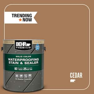 1 gal. #SC-146 Cedar Solid Color Waterproofing Exterior Wood Stain and Sealer