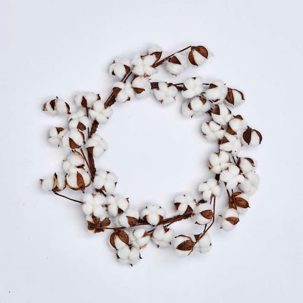 Unbranded 20 in. Artificial Cotton Wreath