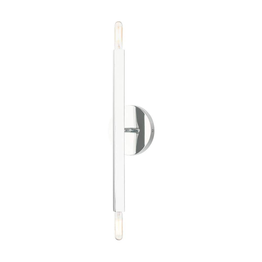 Everson-2 Light Polished Chrome ADA Sconce price history on PriceWatchPro
