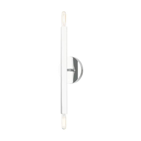 Livex Lighting Monaco 2 Light Polished Chrome ADA Sconce