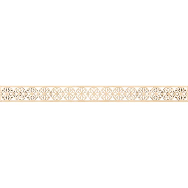 Ekena Millwork Blume Fretwork 0.25 in. D x 46.375 in. W x 4 in. L Birch Wood Panel Moulding