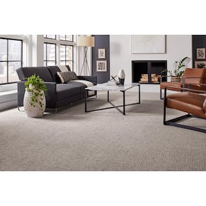 Lake Mohr - Rocky Buff - Gray 45 oz. Triexta Pattern Installed Carpet