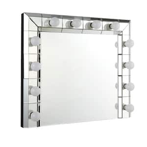 Dominic 28 in. H x 32 in. W Rectangle Framed Mirrored Wall Decor