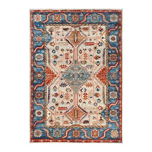 Serapi Gray 4 ft. x 6 ft. Tribal Wool Indoor Area Rug