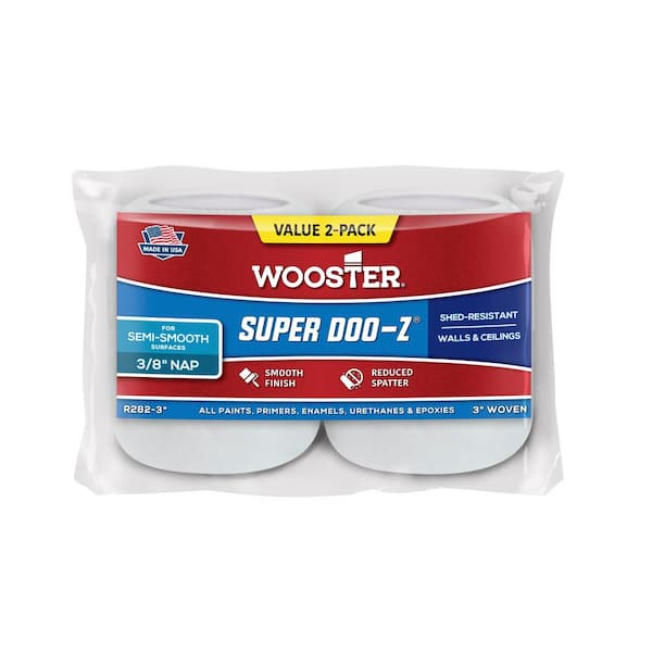 Wooster 3 in. x 3/8 in. High-Density Super Doo-Z Roller Cover (2-Pack)