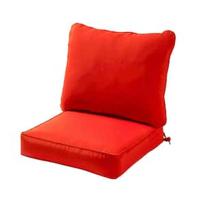 Solid Salsa 2-Piece Deep Seating Outdoor Lounge Chair Cushion Set