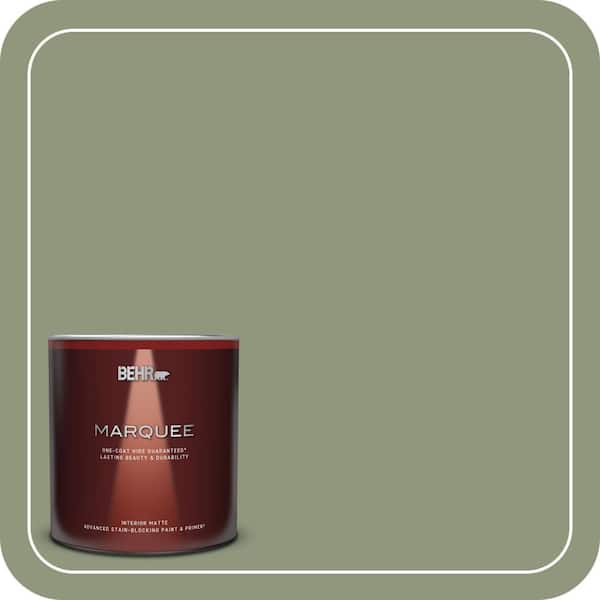 BEHR MARQUEE 1 qt. #ECC-63-1 Autumn Sage Matte Interior Paint & Primer