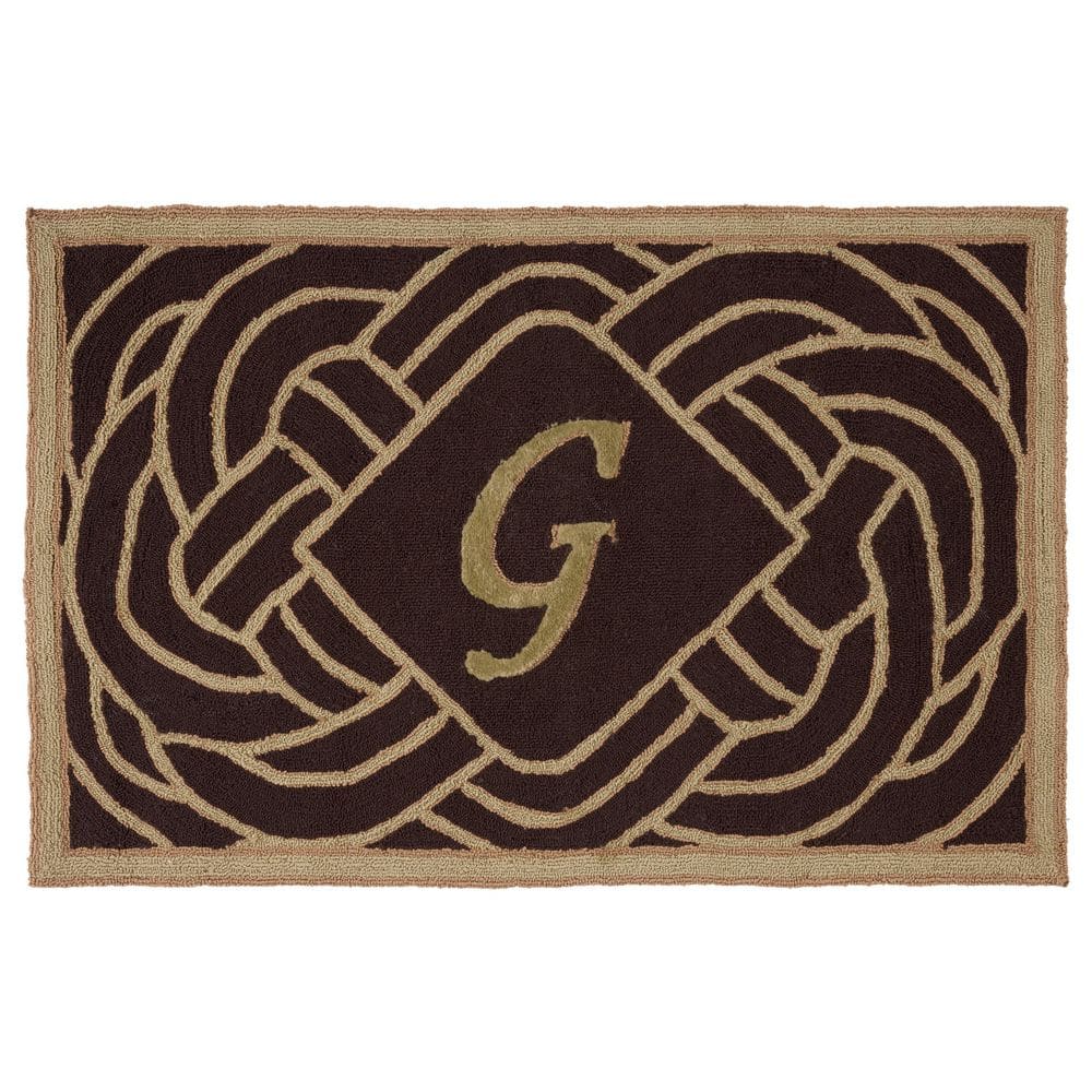 SAFAVIEH Monogram Chocolate 3 ft. x 4 ft.