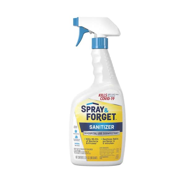 Spray & Forget 32 oz. Sanitizer and Hospital Use Disinfectant, Kills SARS-CoV-2