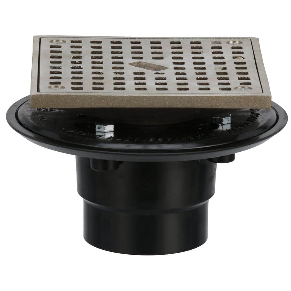 6.5 in. Nickel Coated Cast Iron Shower Drain