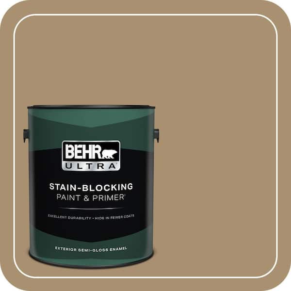 BEHR ULTRA 1 gal. #ECC-51-1 Hiking Trail Semi-Gloss Enamel Exterior Paint & Primer