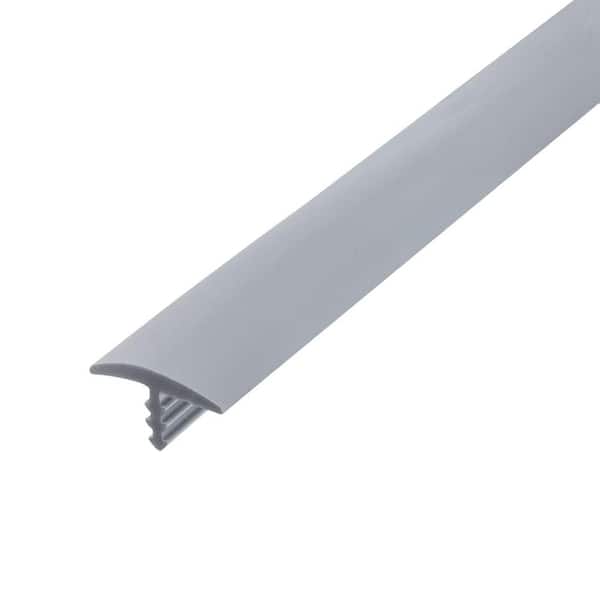 Outwater 1/2 in. Silver Flexible Polyethylene Center Barb Hobbyist Pack Bumper Tee Moulding Edging 25 ft. long Coil