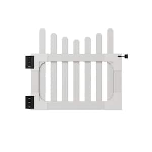 3.5 ft. W x 3 ft. H All American Vinyl Picket Fence Gate with Stainless Steel Hardware