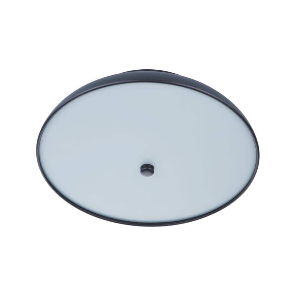 Flat Black Frosted Acrylic LED Flush Mount Light