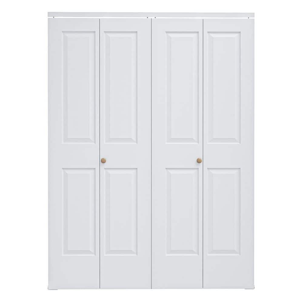 60 in. x 80 in. 4 Panel Hollow Core MDF White Primed Composite Closet Bi-fold Door with Hardware price history on PriceWatchPro