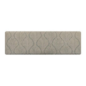 Sole Comfort Palm Fronds 22 in. x 72 in. Beige on Mist Anti-Fatigue Comfort Mat