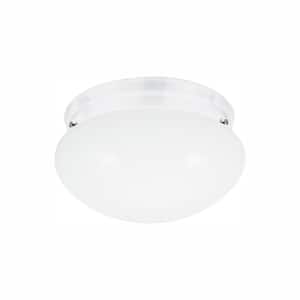 Webster 2-Light White Flush Mount with LED Bulbs