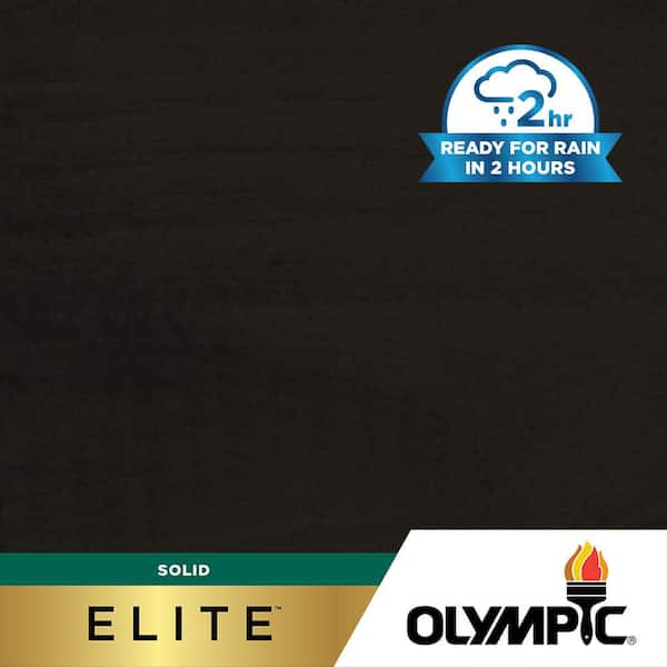 Olympic Elite 5 gal. SC-1028 Ebony Solid Advanced Exterior Stain and Sealer in One