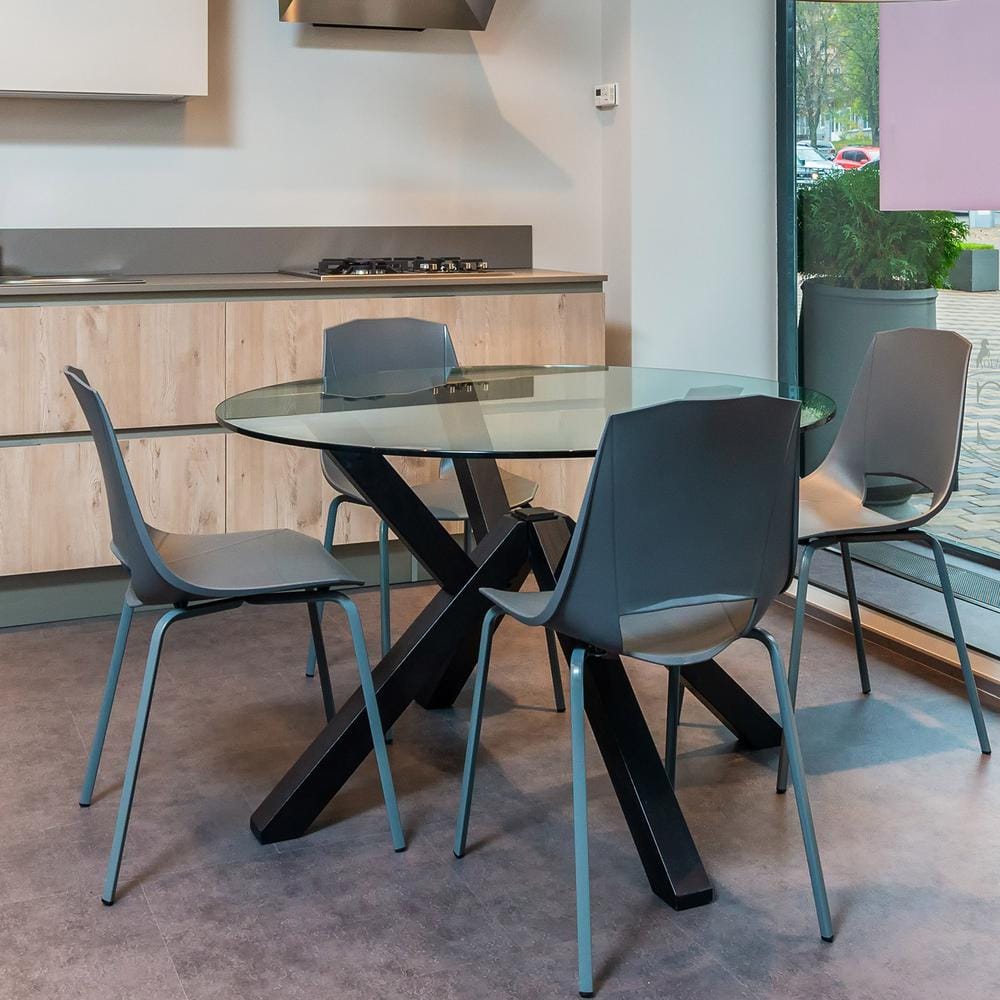 Elegant 18" Round Clear Tempered Glass Table Top with Flat Polished Edge
