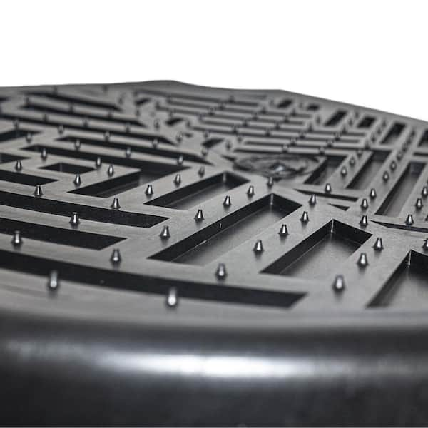 Rubber 4X4 Mat Rear Pair Black Outback Natural Rubber Deep Dish