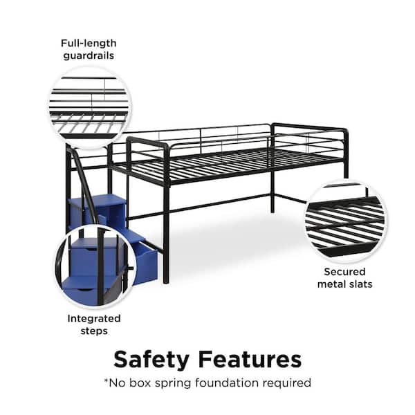 Dhp junior twin loft bed hotsell with storage steps