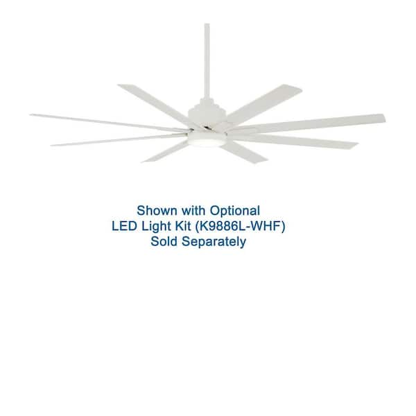 MINKA-AIRE Xtreme H2O 65 in. Indoor/Outdoor Flat White Ceiling Fan