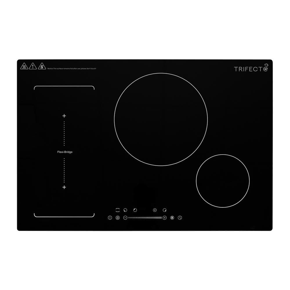 30 in. Induction Cooktop in Black with 4-Elements including Bridge Element