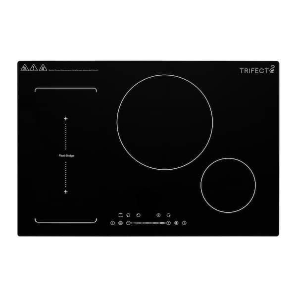 Trifecte 30 in. Induction Cooktop in Black with 4-Elements including Bridge Element