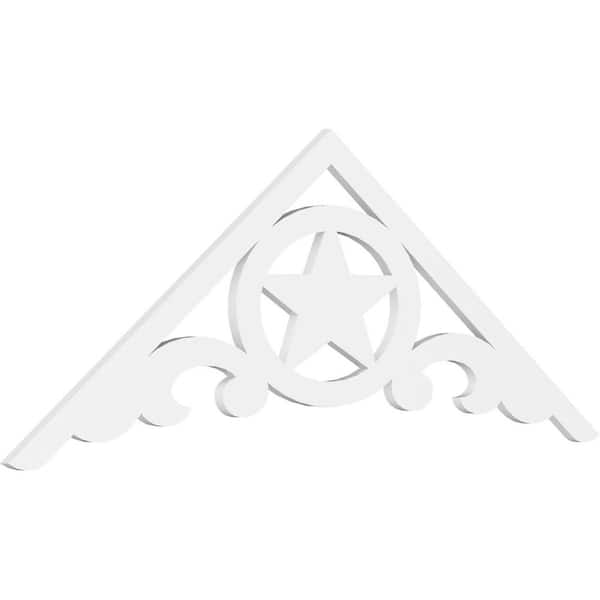 Ekena Millwork 1 in. x 72 in. x 27 in. (9/12) Pitch Austin Gable Pediment Architectural Grade PVC Moulding