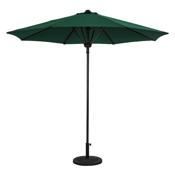 Island Umbrella Cabo II 9 ft. Spring-Up Octagon Market Patio Umbrella in Hunter Green BREEZ-TEX