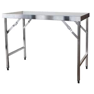 24 in. x 48 in. Stainless Steel Portable Folding Kitchen Utility Table