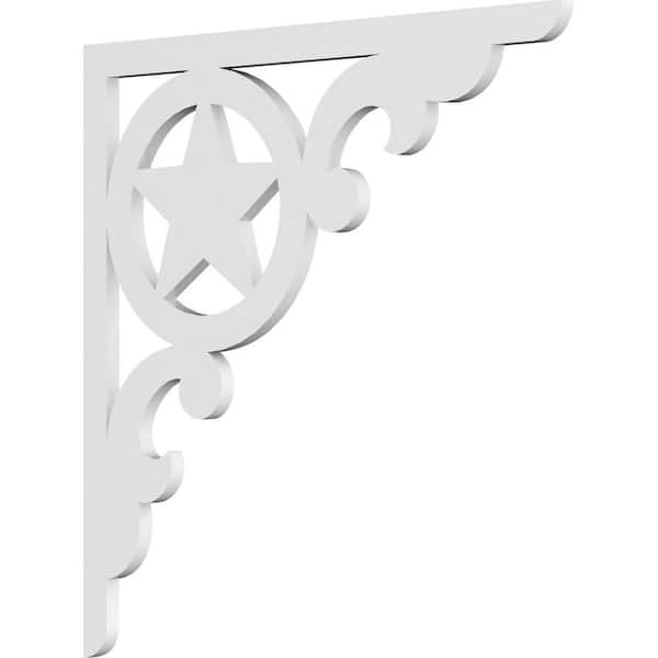 Ekena Millwork 5/8 in. W x 18 in. H x 18 in. D PVC Turner Bracket