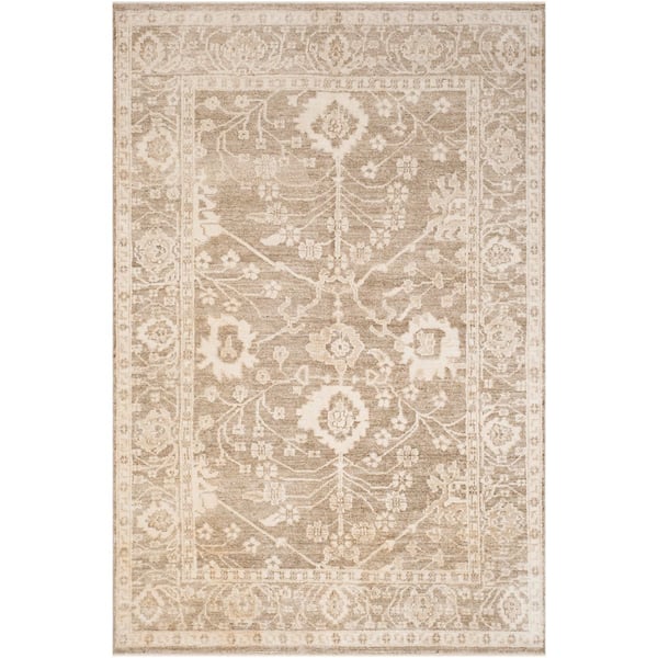 Oushak 6 ft. x 9 ft. Gray/Gray Oriental Area Rug
