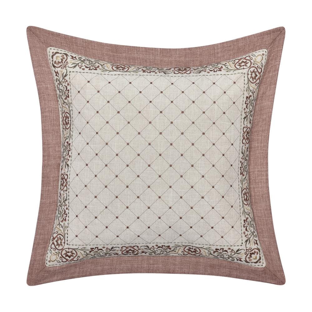 Safia Rose Polyester Floral 18 in. Square Decorative Throw Pillow 18 in. L 