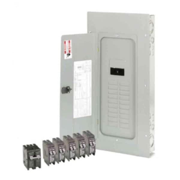 Eaton BR 200 Amp 20 Space 40 Circuit Outdoor Main Breaker Loadcenter with Cover Value Pack (5-BR120, 1-BR230)