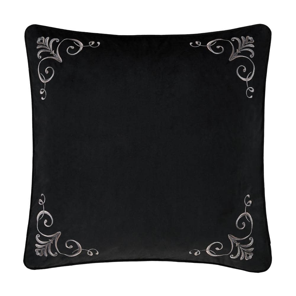 Dalton Black Scroll Polyester Euro Sham 26 in. L x 26 in. W