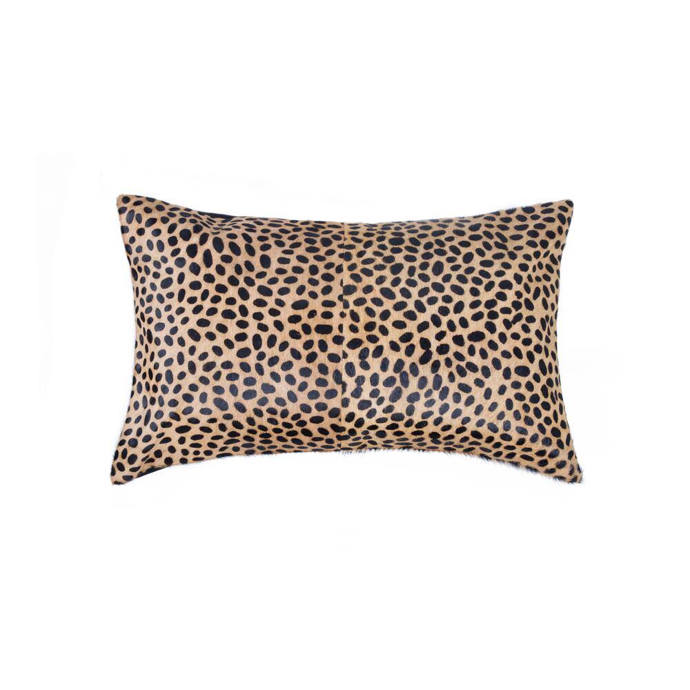natural Torino Togo Cowhide Cheetah Print 12 in. x 20 in. Throw Pillow  676685025630 - The Home Depot
