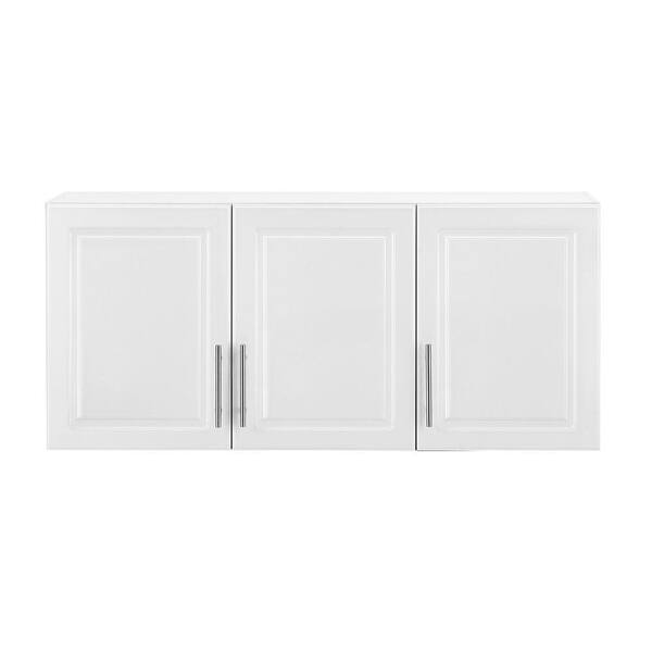 Hampton Bay 12 in. D x 54 in. W x 24 in. H Select MDF 3-Door Wall Cabinet Wood Closet System in White