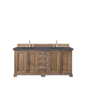 Providence 72 in. W x 23.5 in.D x 34.3 in.H Double Bath Vanity in Driftwood with Quartz Top in Charcoal Soapstone