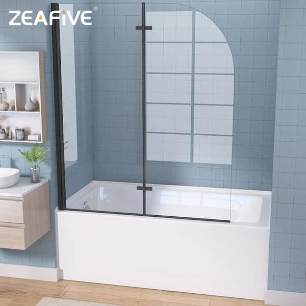 Zeafive Vub 60 in. x 32 in. Alcove Soaking Bathtub with Left