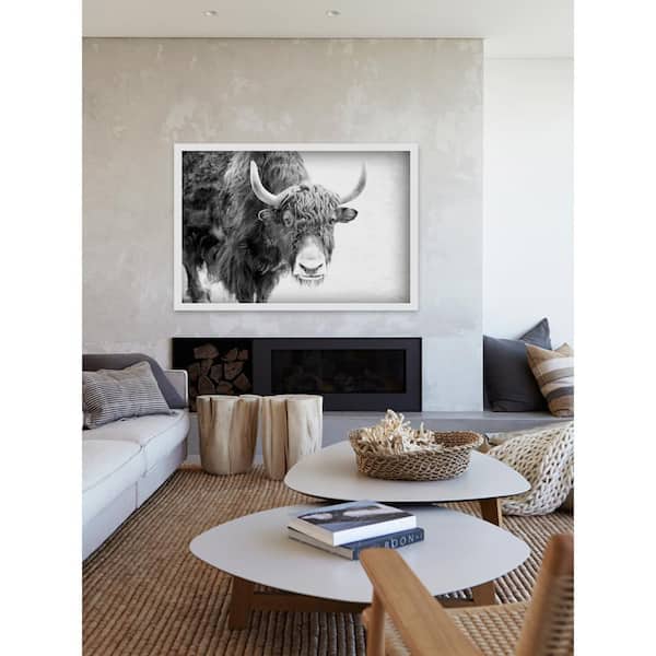 Unbranded 12 in. H x 18 in W "Buffalo Forward" by Marmont Hill Framed Printed Canvas Wall Art
